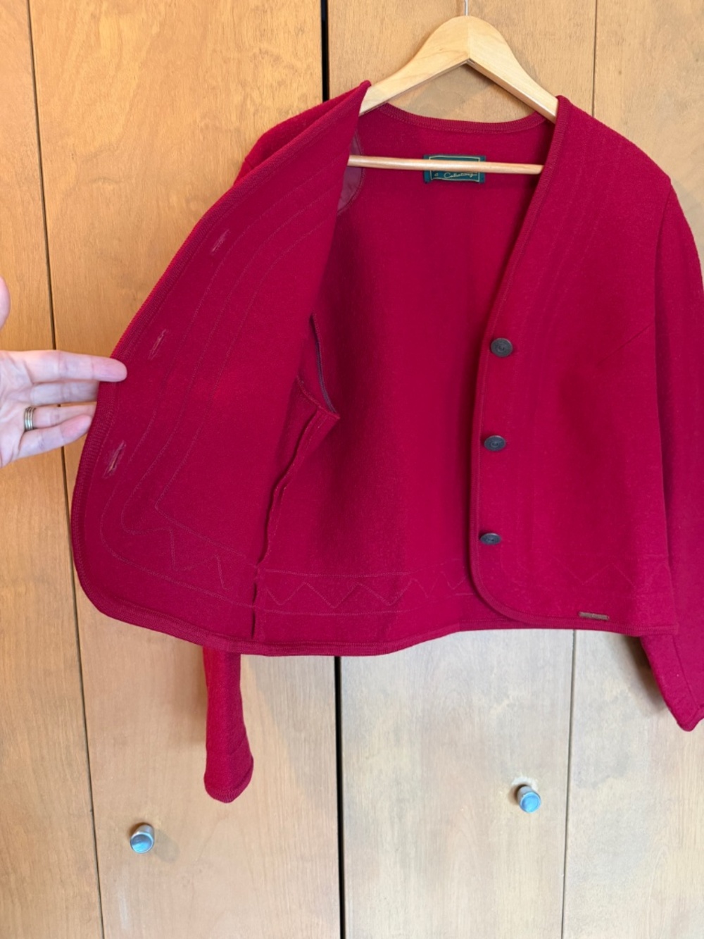 Vintage GEIGER of Austria Boiled Wool Jacket Blazer Sz 42 - Picture 6 of 11
